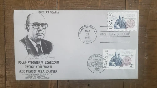 CACHET FIRST DAY COVER - U.S. & SWEDEN JOINT ISSUE - 1983   26-106