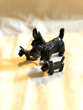 Vintage chained scottish terrier miniature dogs celluloid japan new old stock