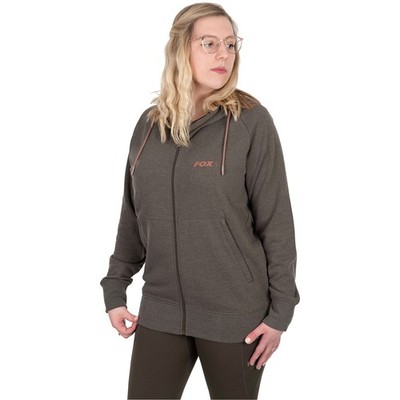 Fox Women's Clothing Zipped Hoodie Damen (Smoky Gray/Green Mottled) Smoky 