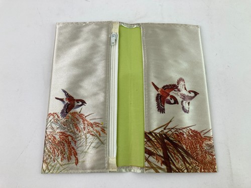 4 billeteras de satén plegables dobles vintage con cremallera escenas de naturaleza coreana personas koi sin usar - Imagen 7 de 12