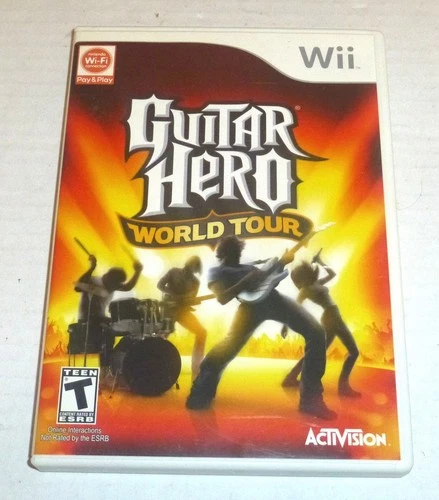Guitar Hero: World Tour (Nintendo Wii, 2008) Complete with Manual