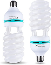 Full Spectrum Light Bulb, 105W Spiral CFL 5500K Daylight for Softbox Lighting K