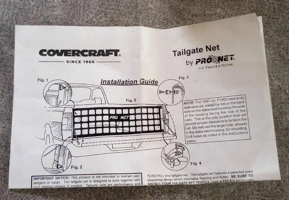 NUEVO Covercraft PN323 ProNet Pro Runner Series Puerta Trasera Red Tamaño Completo NEGRO Foto 4 de 4