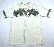 Vintage Pierre Cardin Short Sleeve Button Down Shirt Hawaiian Tropical Mens L