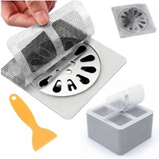 50 Pack Square Disposable Shower Drain Hair Catcher Stickers - Waterproof Dra...