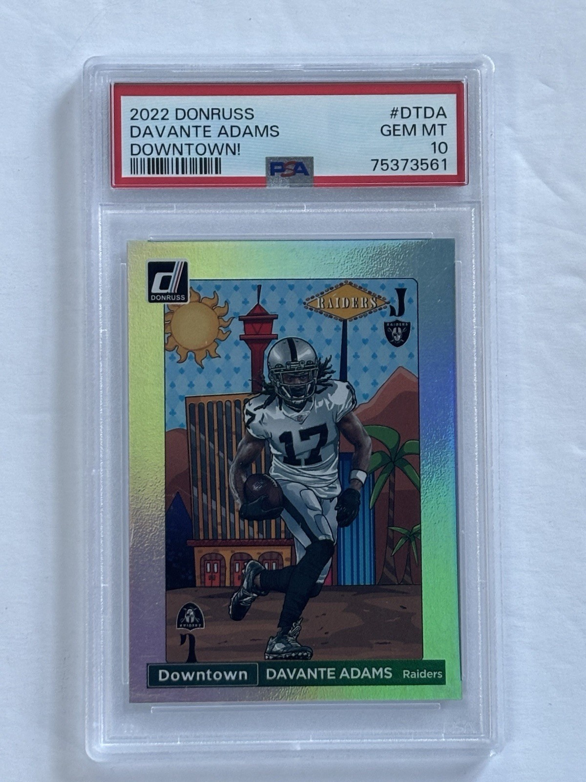 2022 Donruss Davante Adams - Downtown “Joker” #DT-DA PSA 10 Raiders