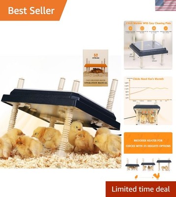 Brooder Heater for Chicks: Chick Brooder Heating Plate with Easy- Cleaning Pl...