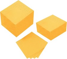 Yellow), 100 Pack Cocktail Napkin 2-Ply Dessert Napkins Folded 5 x 5 Inches
