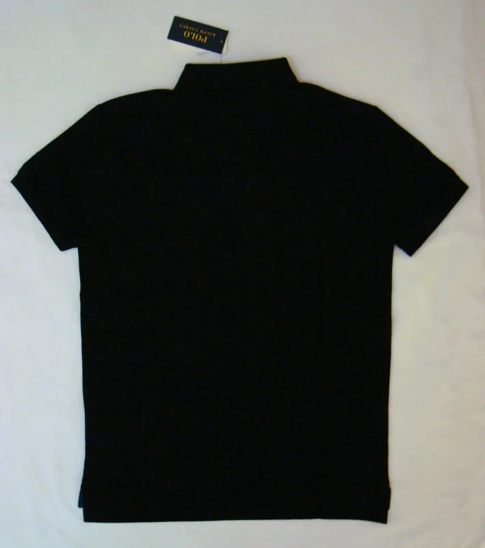 Polo Ralph Lauren triple caballo bordado custom slim fit negro