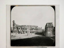 foto anni 30 circa Roma Colosseo Italia romana VETRO SLIDE negativo vintage
