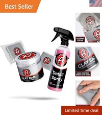 Car Detailing Clay Bar Kit with 2x100g Bars - Removes Water Spots Effortlessly