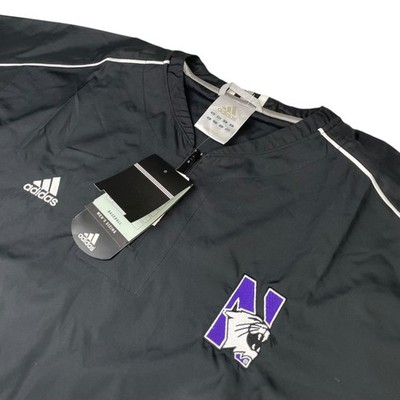 NEW Northwestern Wildcats Baseball Team Issued Warm-Up S/S Jacket Black   Large