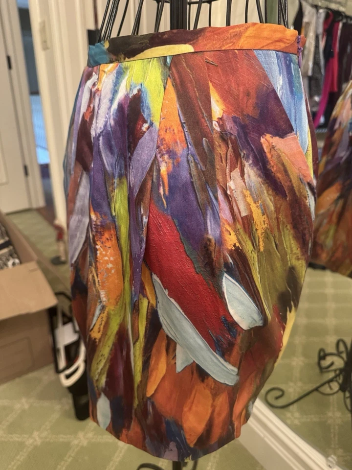 Cluny разноцветная юбка размер 4, хлопок и шелк смесь - Изображение 2 из 4