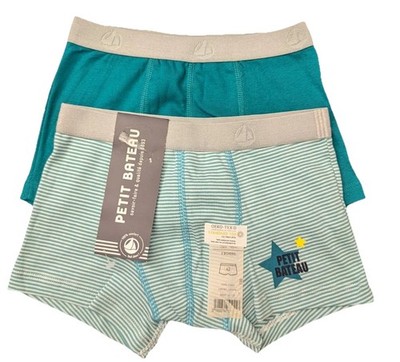 Petit Bateau Boys Cotton Underwear Boxers 2 Pack Size 10/140cm