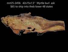 Myrtle Burl Slab Live Edge River Table DIY Mrt25-2456