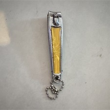 Metal Silver Yellow Finger Nail Clipper with ...