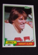 Dwight Clark 1981 Topps San Francisco 49ers ROOKIE Football card #422 Near Mint. rookie card picture