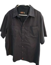 Jesse James Shirt Black Industrial Workwear Men’s Size XL Short Sleeve 