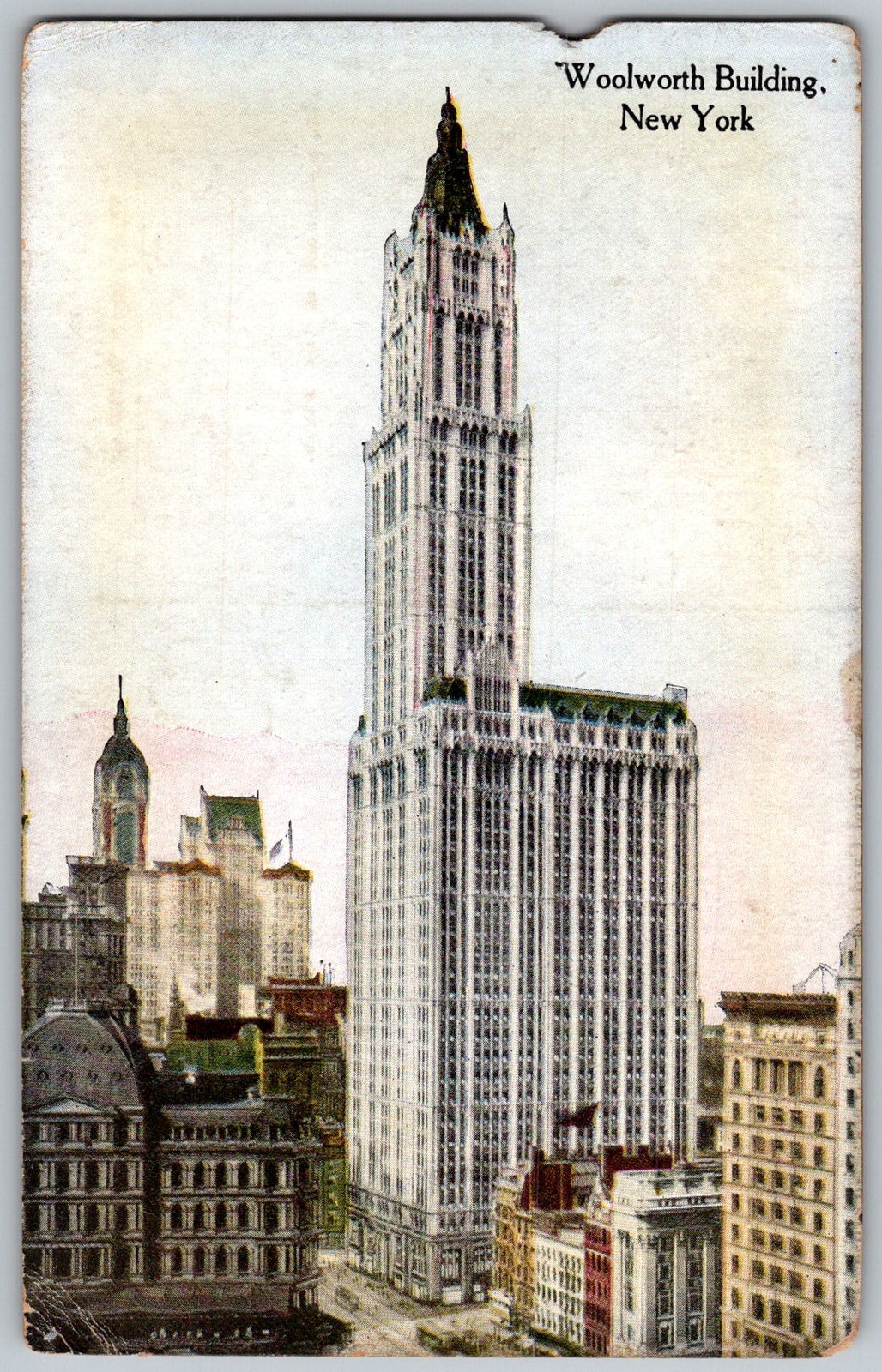 Antique Postcard Woolworth Building Offices New York, NY 1910s