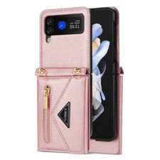 N.BEKUS Side Zipper Folding Phone Leather Case, For Samsung Galaxy Z Flip3 5G, F