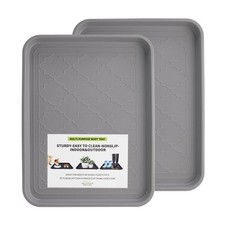 Multi-Purpose Waterproof Boot Trays - 2 Pack Non-Slip Shoe Mats for Indoor/Outdo