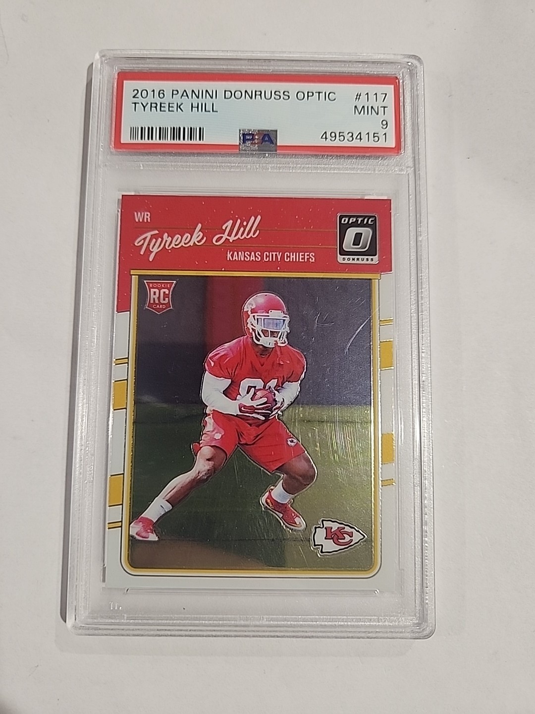 2016 Panini Donruss Optic Tyreek Hill PSA9
