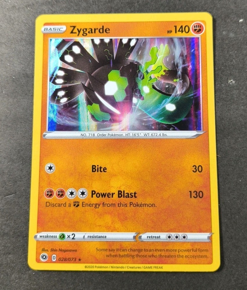 Pokemon Champions Path Zygarde Holo Rare Card 028/073 NM