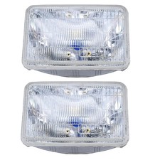 A Pair of H4656 Super Vision Crystal Headlight, Halogen Sealed Beam Headlight...