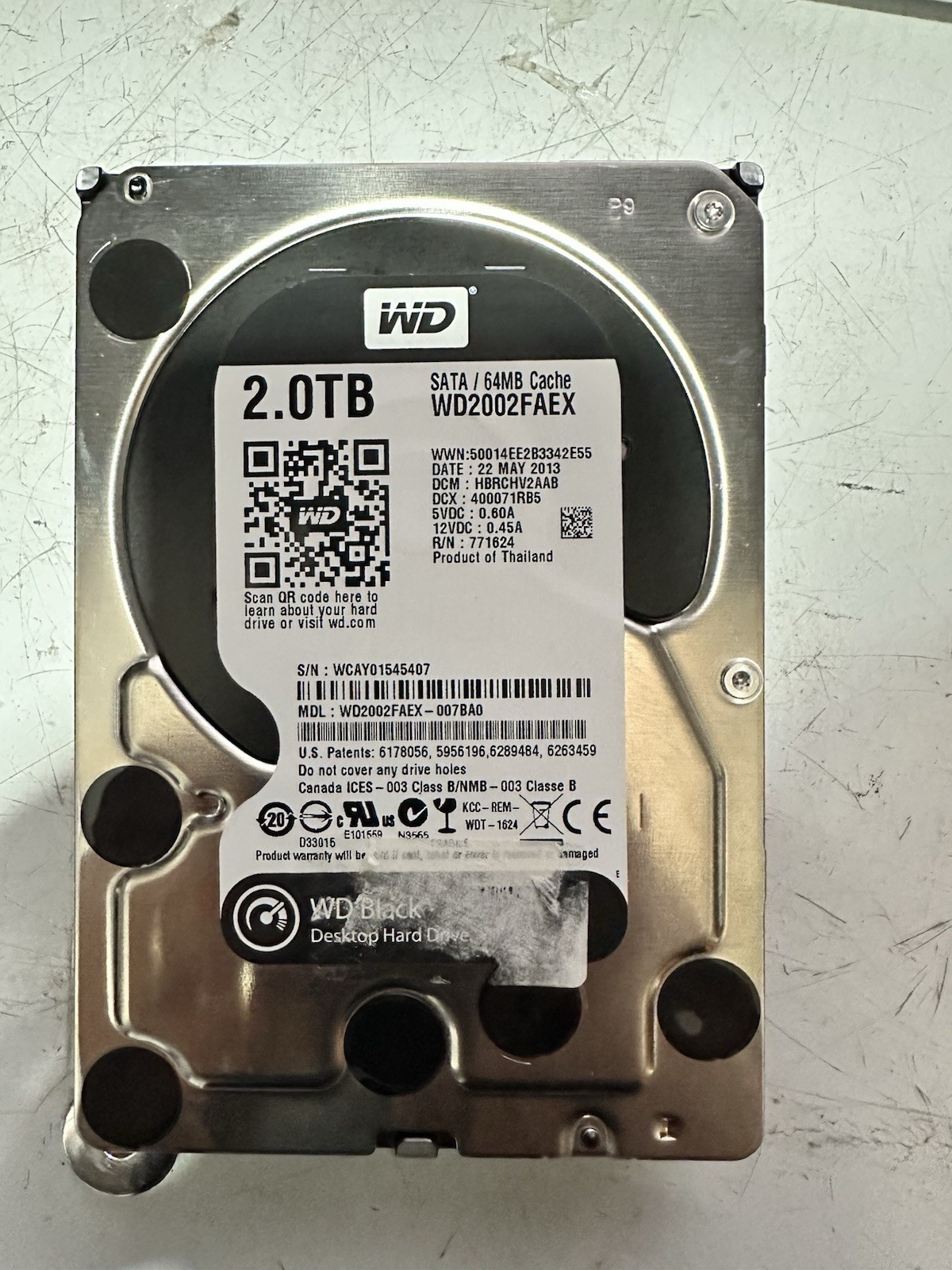 HD Western Digital WD Black 2TB 3.5", 5400 RPM