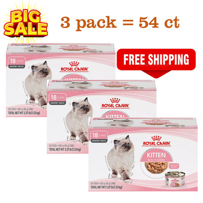 3 Pack, Royal Canin Cat - Kitten, Multipack, 18 CT, 54 OZ