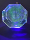 Antique Rare Faceted Grid Mirror Back Glass Door Knob Vintage Crystal Octagon — photo 1