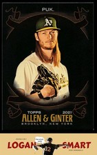 A.J. Puk 2021 Topps Allen & Ginter X #322 Oakland Athletics SP