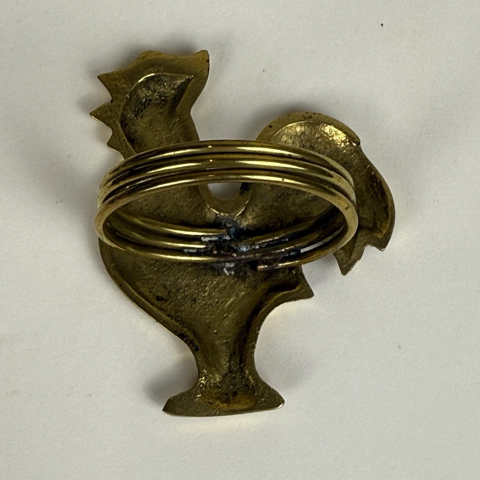 Tovagliolo Vintage Ottone Anello Girarrosto Set di 8 Charm Rustico Decorazione Cucina Country - Immagine 4 di 4