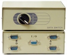 Lot5 4Male 1Female DB9 pin Serial RS232 4way ABCD manual cable/wire Switch Box F
