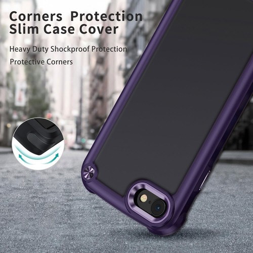 Rubber Case Soft Bumper Cover Tempered Glass For Apple iPhone SE 2022/SE 2020 - Picture 39 of 41