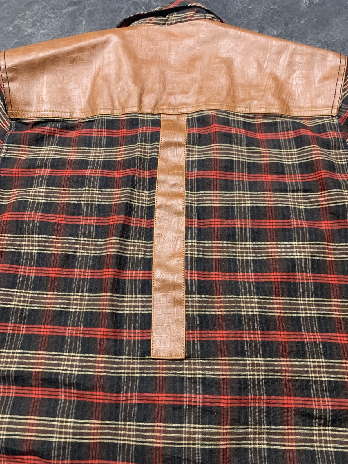 Men’s Preme Plaid Patch Button Down Long Sleeve S… - image 18