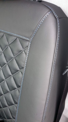 Sitzbezüge nach Maß Schwarz Rautenmuster passend für MB Sprinter W907  W910 - Bild 5 von 9