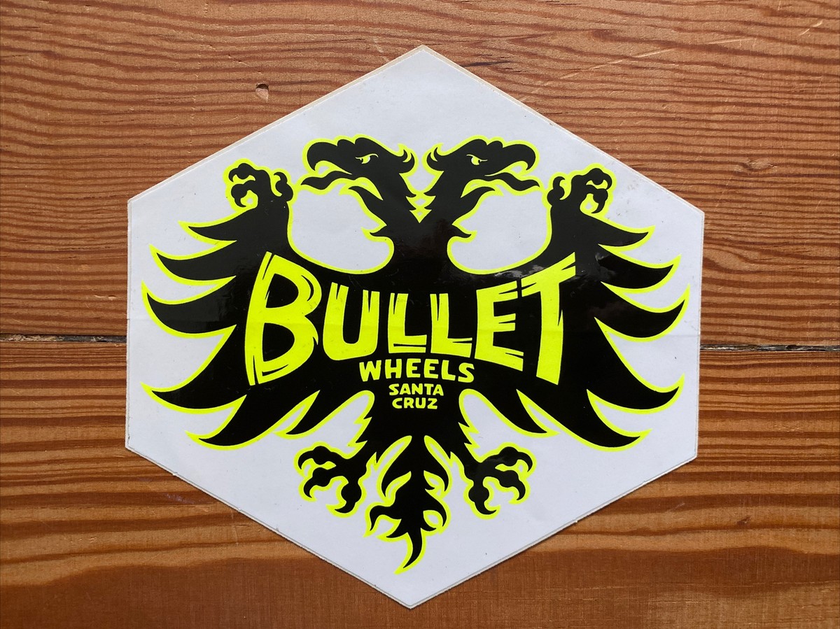 VINTAGE SANTA CRUZ - BULLET - WHEEL SKATEBOARD DECK STICKER