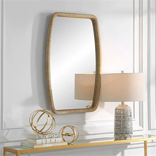 Uttermost Tiki Transitional Style Rattan and Wood Mirror in Natural Finish - Picture 7 of 9