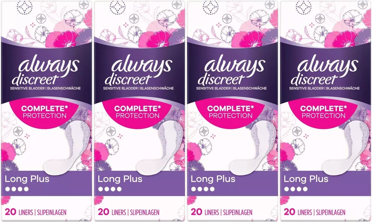 Always Discreet Sensitive Bladder Incontinence Womens Panty Liners