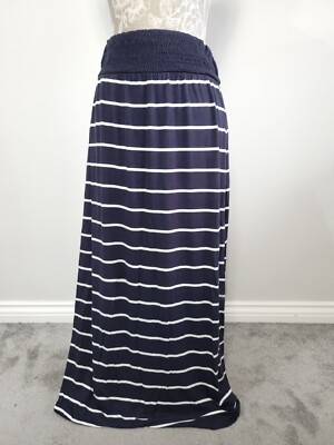 Fat Face Maxi Skirt Size Small Lightweight Cotton Elasticated Nautical