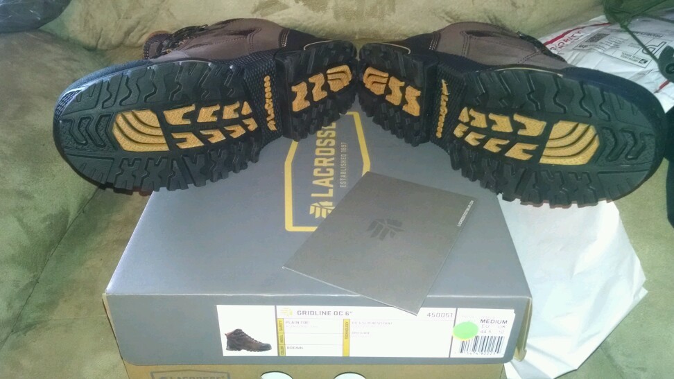 Stivali Impermeabili LaCrosse 6" Gridline DC Da Uomo – Taglia 9 Medio – Nuovi