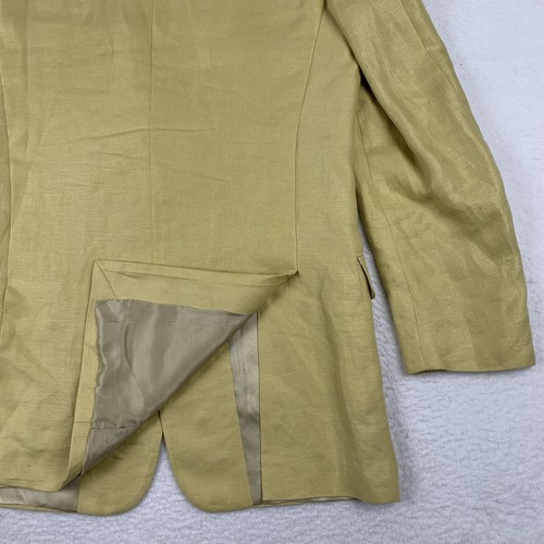 Blazer Bullock & Jones 100% Lino Para Hombre 40L Hecho en Italia Dos Botones Bolsillo Dorado - Imagen 10 de 17