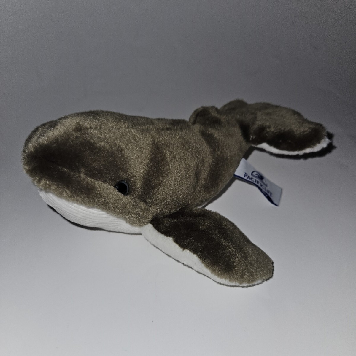 Pacific Life Insurance Humpback Whale Plush Gray/Brown-ish White Ribbed  Small 7