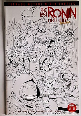 Tmnt The Last Ronin Verlorener Tag Spezial #1 Escorzas 1:50 B&w Variante NM