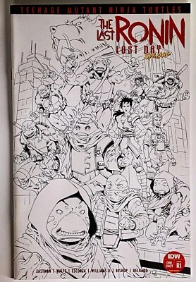 TMNT Le Dernier Ronin Lost Day Spécial #1 Escorzas 1:50 B&W Variante NM - Photo 1/2