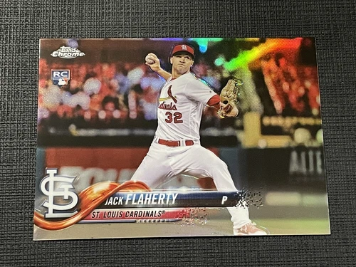 2018 Topps Chrome Refractor #4 Jack Flaherty Rookie Card RC St. Louis Cardinals