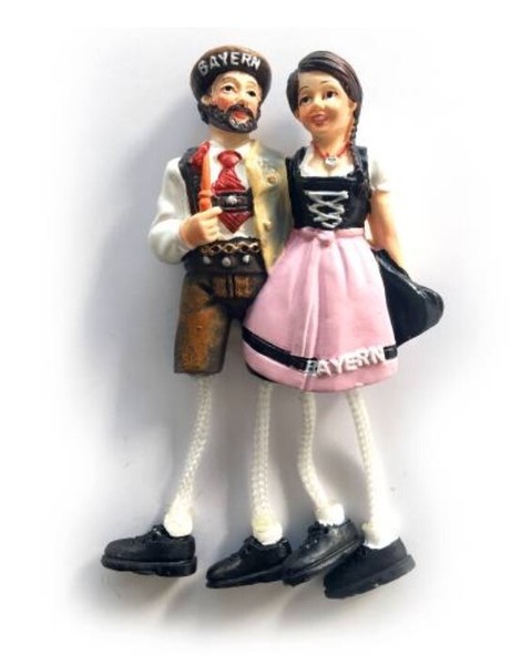 Bayern Paar Schlenkerbeine Premium Magnet Aus Poly Souvenir Germany-image