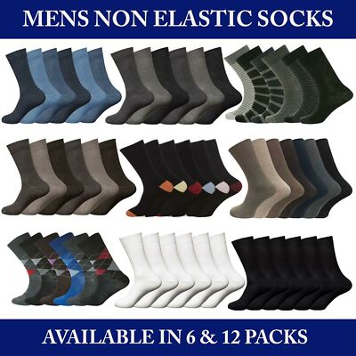 Herrensocken 12er Pack UK 6-11 weich bequem atmungsaktiv Alltag Arbeitssocken