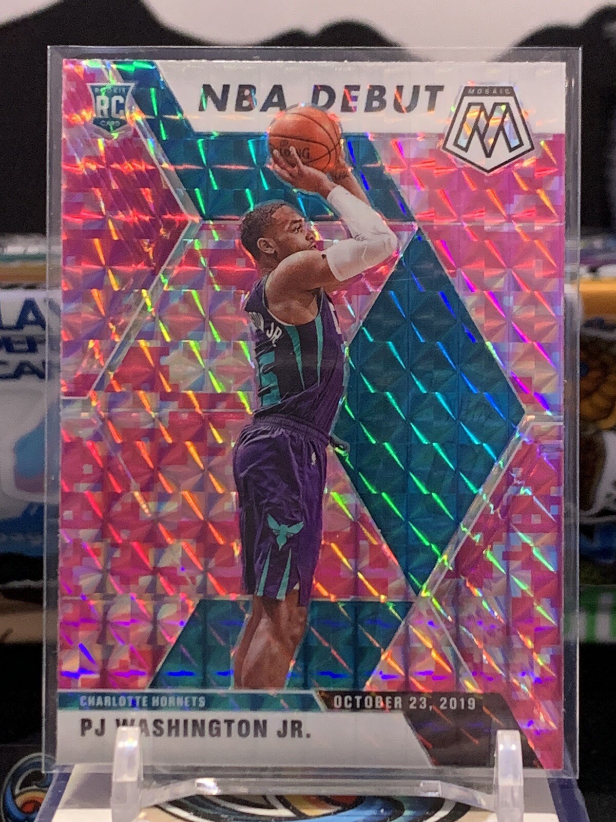 2019-20 Panini Mosaic Pink Camo Prizm PJ Washington Rookie RC #278 Mavericks 8K